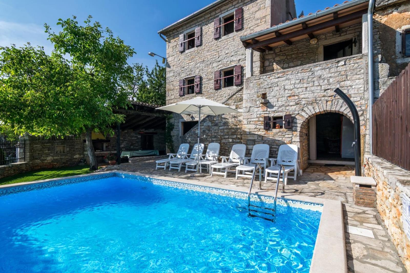 Rustic Villa Marija With Panoramic View In Zrenj Exterior photo